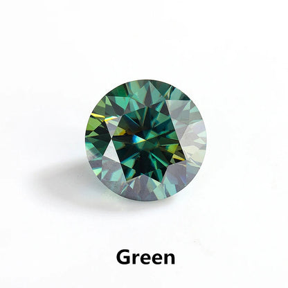 1-2 CT Blue Green Moissanite Stud Earrings for Men & Women S925 Silver 18K Gold Plated Earrings Pass Diamond Test GRA Jewelry