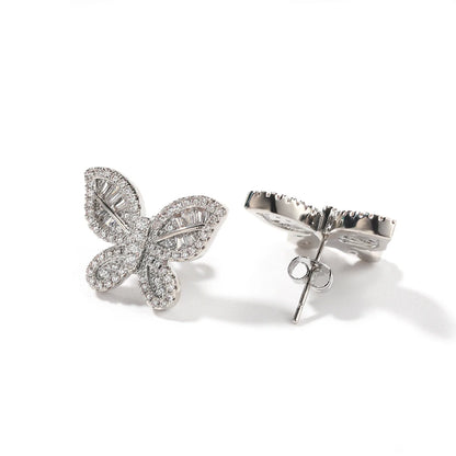 Pendientes Mariposa Delicados – Circonitas CZ Full Pave para Mujer