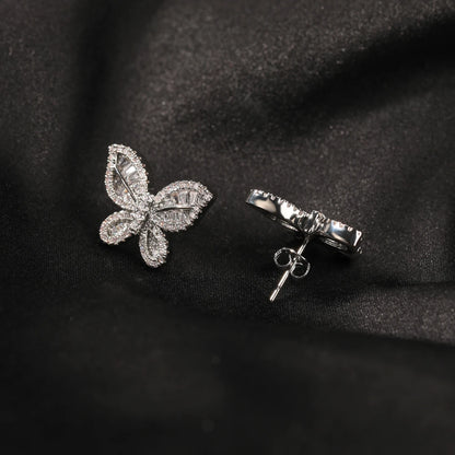 Pendientes Mariposa Delicados – Circonitas CZ Full Pave para Mujer