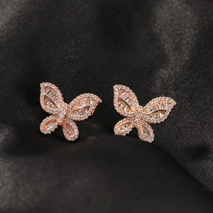 Pendientes Mariposa Delicados – Circonitas CZ Full Pave para Mujer