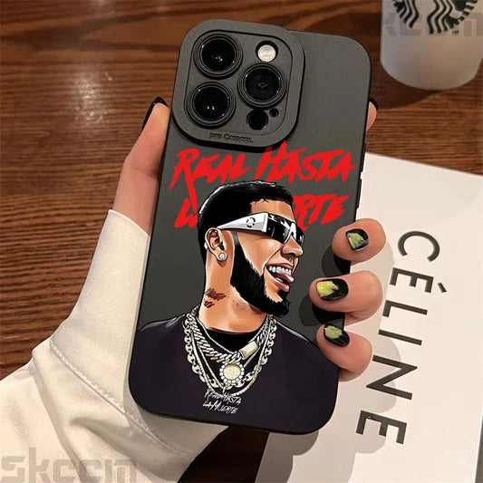 Fashion Hot Rapper Anuel AA Shockproof Phone Case for Iphone 16 Pro Max 15 14 11 12 13 Mini XS Max X XR 7 8 15 plus Matte Cover