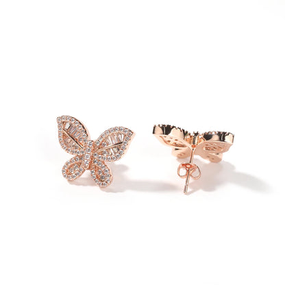 Pendientes Mariposa Delicados – Circonitas CZ Full Pave para Mujer