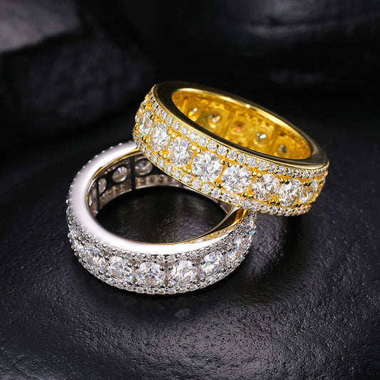Anillo de Moissanita Exquisito en Plata S925 –Elegancia y Brillo Inigualable