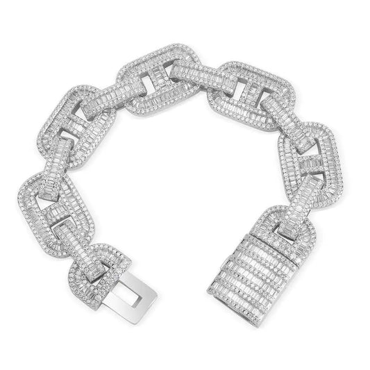 Pulsera iced out coffee bean trap con circonitas 5A de lujo para hombre y mujer
