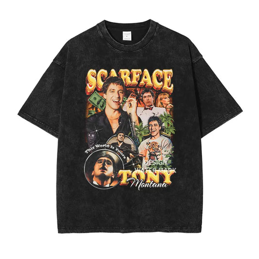 Camiseta SCARFACE Vintage Oversize | Tony Montana - Estilo Callejero