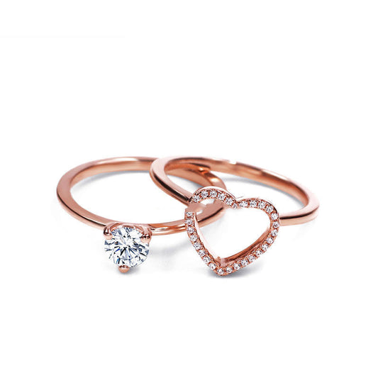 Anillo de moissanita con diamantes en forma de Corazón – Amor que brilla.