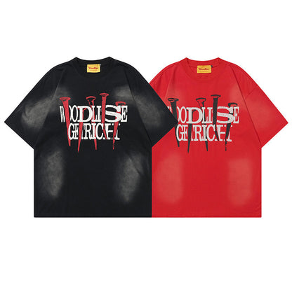 Camiseta unisex holgada informal de manga corta