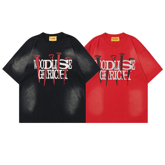 Camiseta unisex holgada informal de manga corta