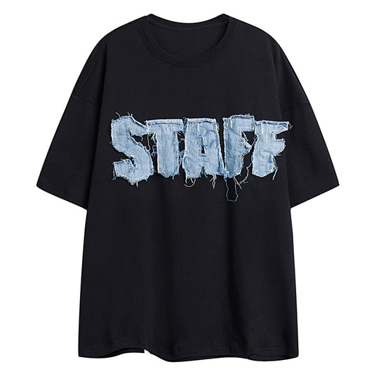 Camiseta Hombre con Parche | Manga Corta Estilo Urbano