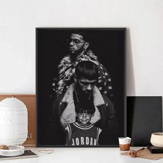 Poster Anuel AA Vintage Trap – Arte Urbano en Papel Kraft