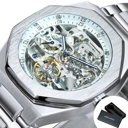 Reloj Automático Skeleton 3D – Estilo Deportivo Trap Mecánico
